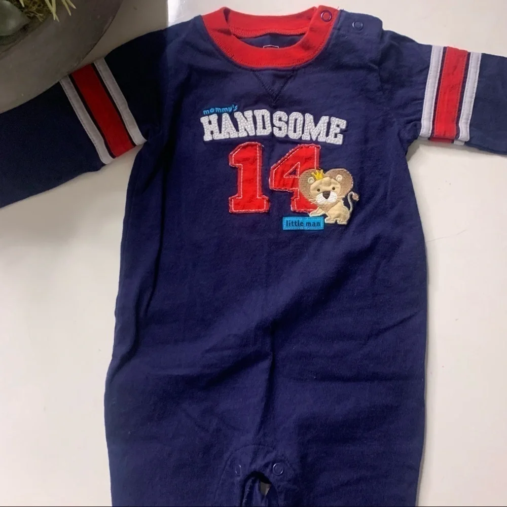 Carter’s long sleeve bodysuit mommies handsome little man nine months